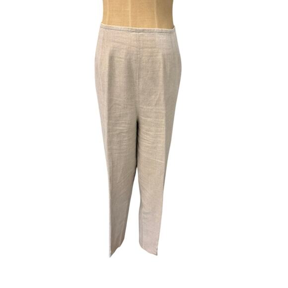 "EMANUEL UNGARO" 2 Pc. 100% Linen Pant Suit SZ 14 VTG  Quiet Luxury Elegant - Picture 4 of 16